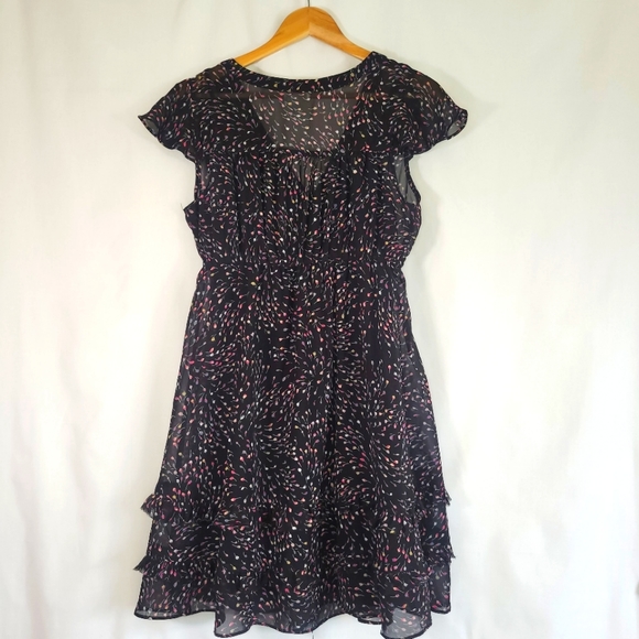 Motherhood Maternity Black Floral Mini Dress M - Picture 4 of 7